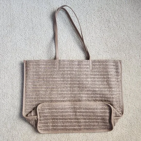 NWT Vera Bradley Embroidered Fish Straw Beach Tote Bag - Picture 5 of 9